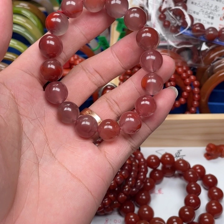 南红玛瑙未镶嵌手链