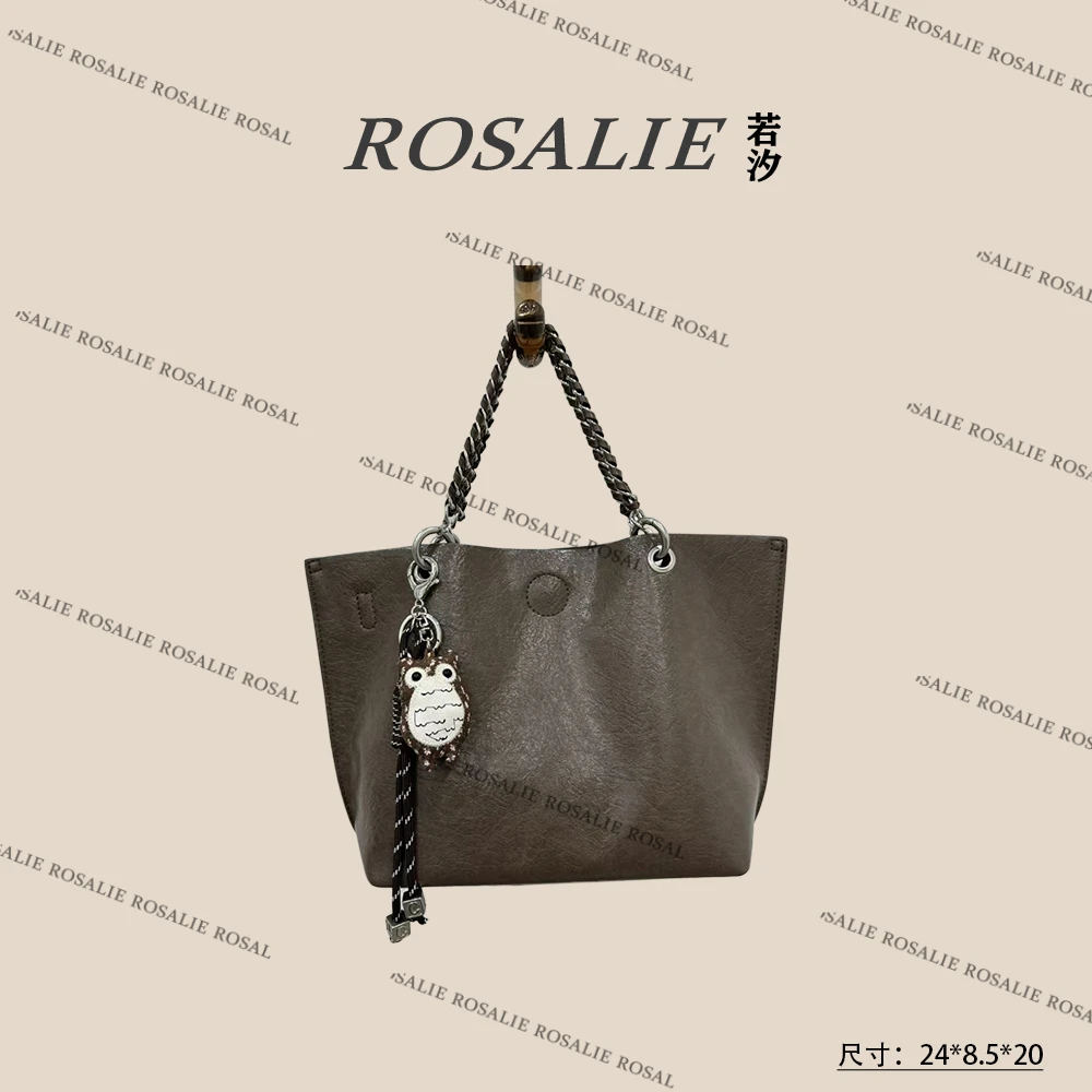 【工厂直销】QYX-9568-松茶色轻奢气质百搭女士手提包