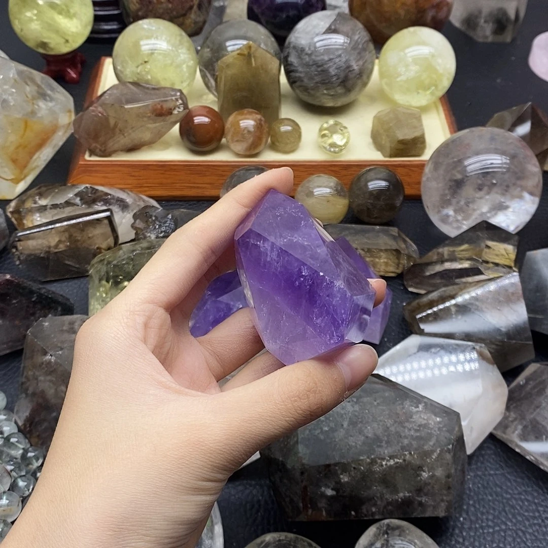 水晶珠宝半成品未镶嵌357水晶石