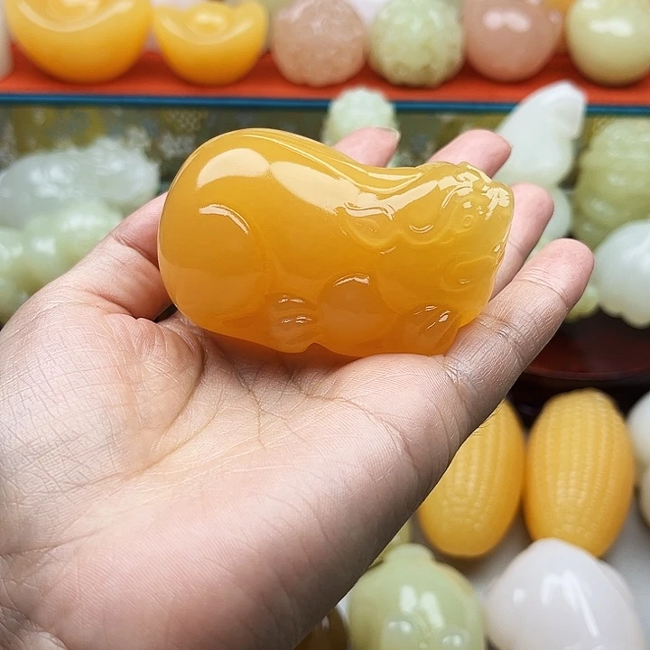 k***i石材貔貅手把摆件