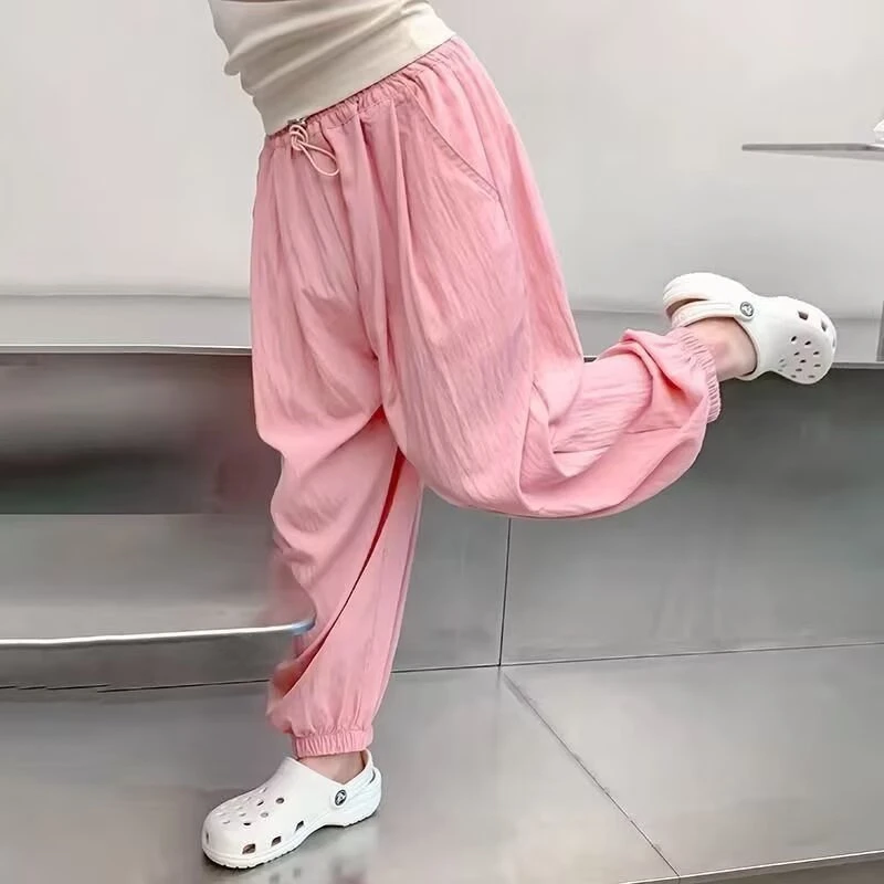 女童裤子夏季防蚊裤薄款2025新款宽松中大童夏装儿童洋气山本裤潮