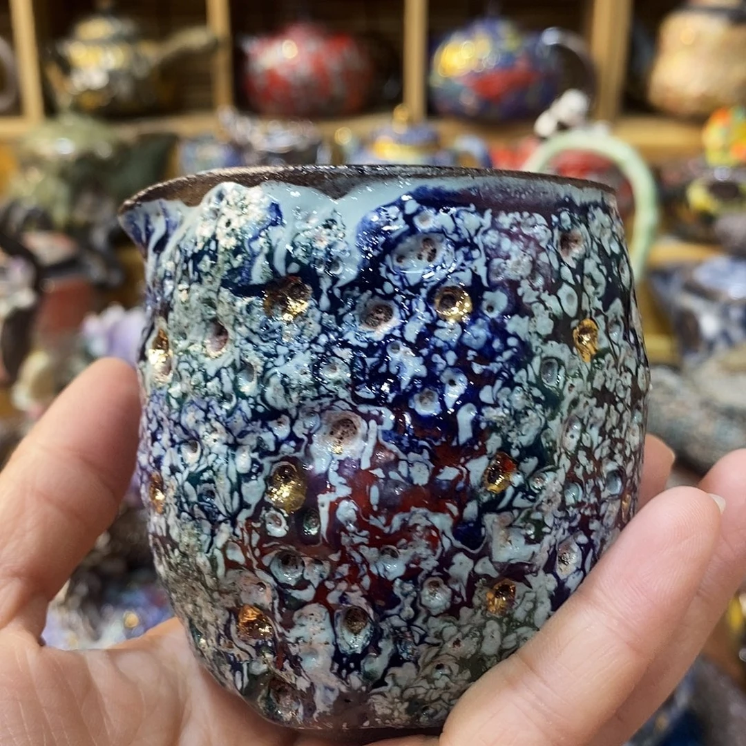 粗陶柴烧志野茶器