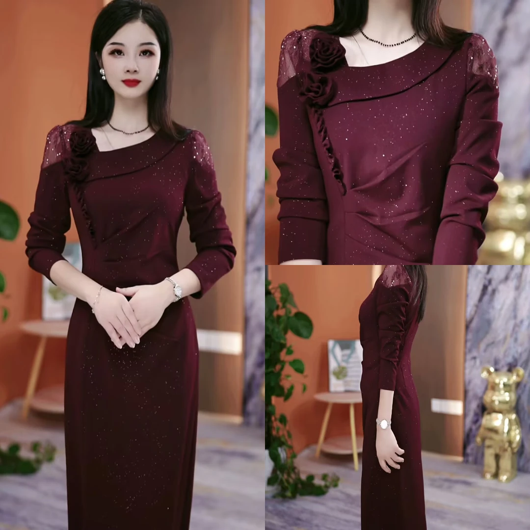 秋季新款连衣裙2025秋季韩版气质显瘦百搭收腰连衣裙YX25K2350