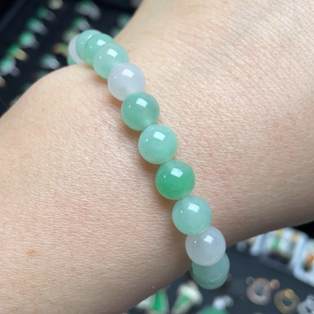 翡翠未镶嵌手串纯天然缅甸翡翠A货