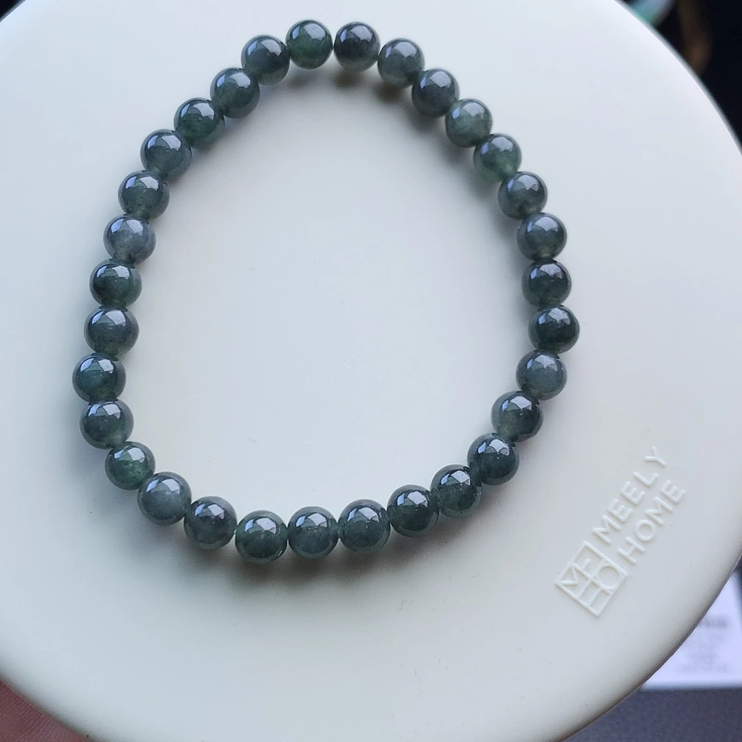 翡翠未镶嵌挂件48小时鉴赏期  手串卡6mm