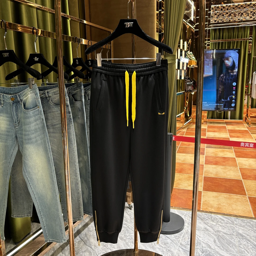 P-【黄总推荐】2025秋冬新款 时尚百搭松紧抽绳休闲卫裤25041