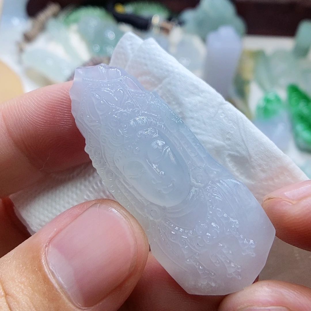 定制翡翠未镶嵌观音头