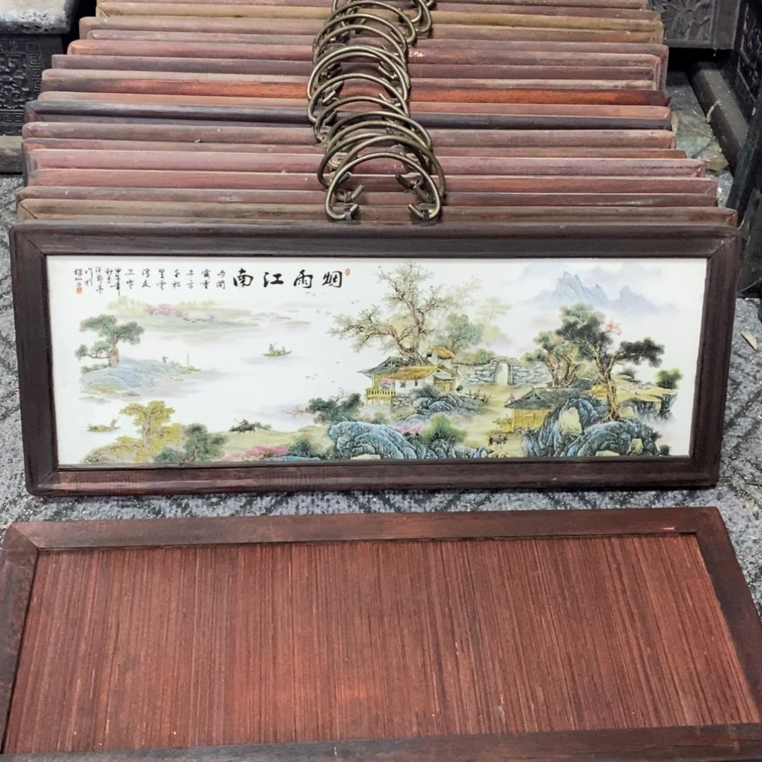 瓷片53*21 景德镇瓷板画柴窑烧制