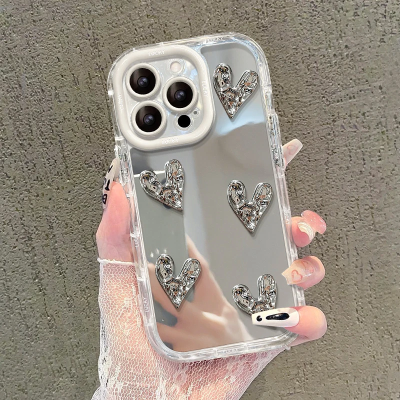 网红同款适用iphone16镜面手机壳15pro电镀14高级感13硅胶防摔12x