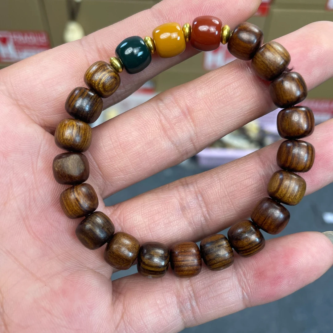 【175]红绿灯单圈手串 花梨木