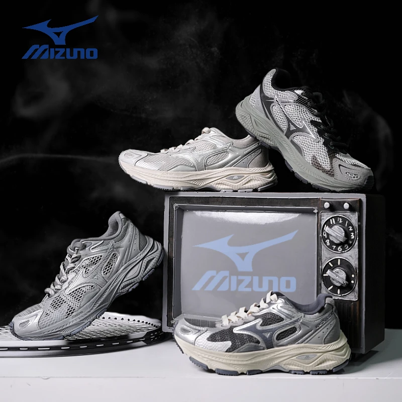 Mizuno/美津浓 流光风情侣经典款复古缓震老爹鞋休闲跑鞋 RACER S