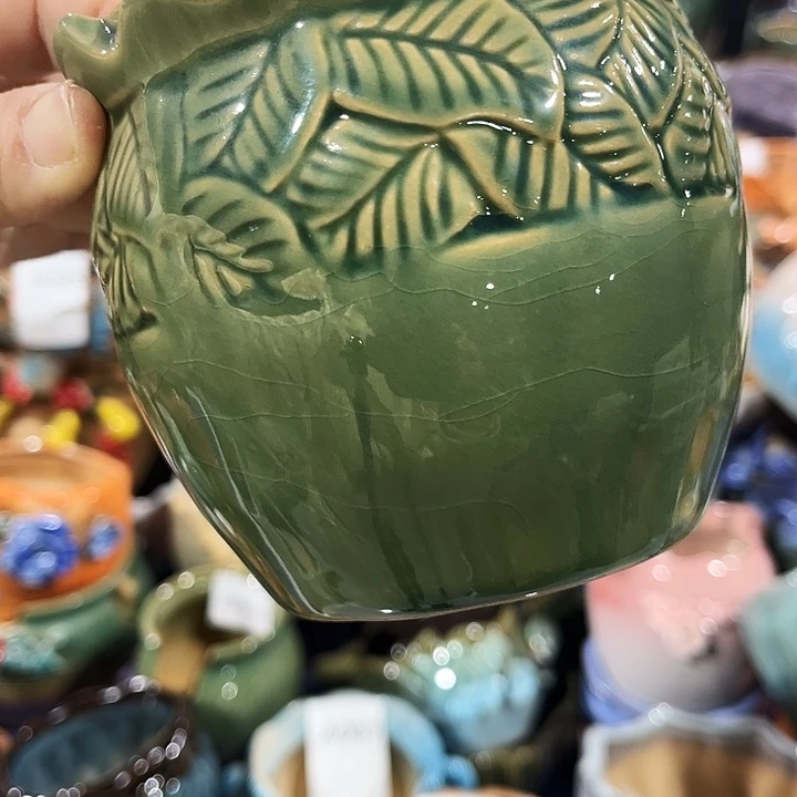 瓷片花盆多肉植物艺术品