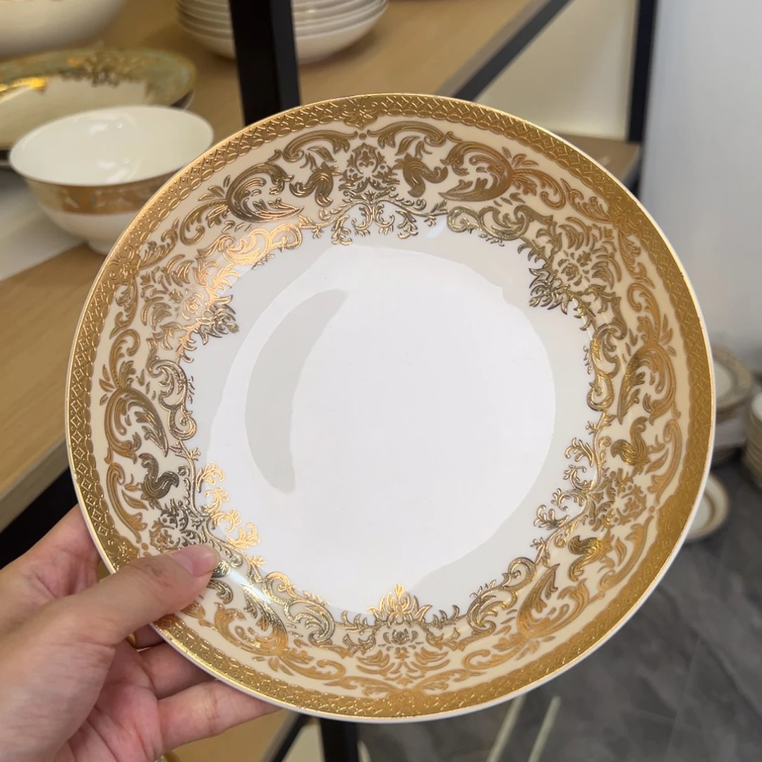 瓷片8寸深盘两个一单