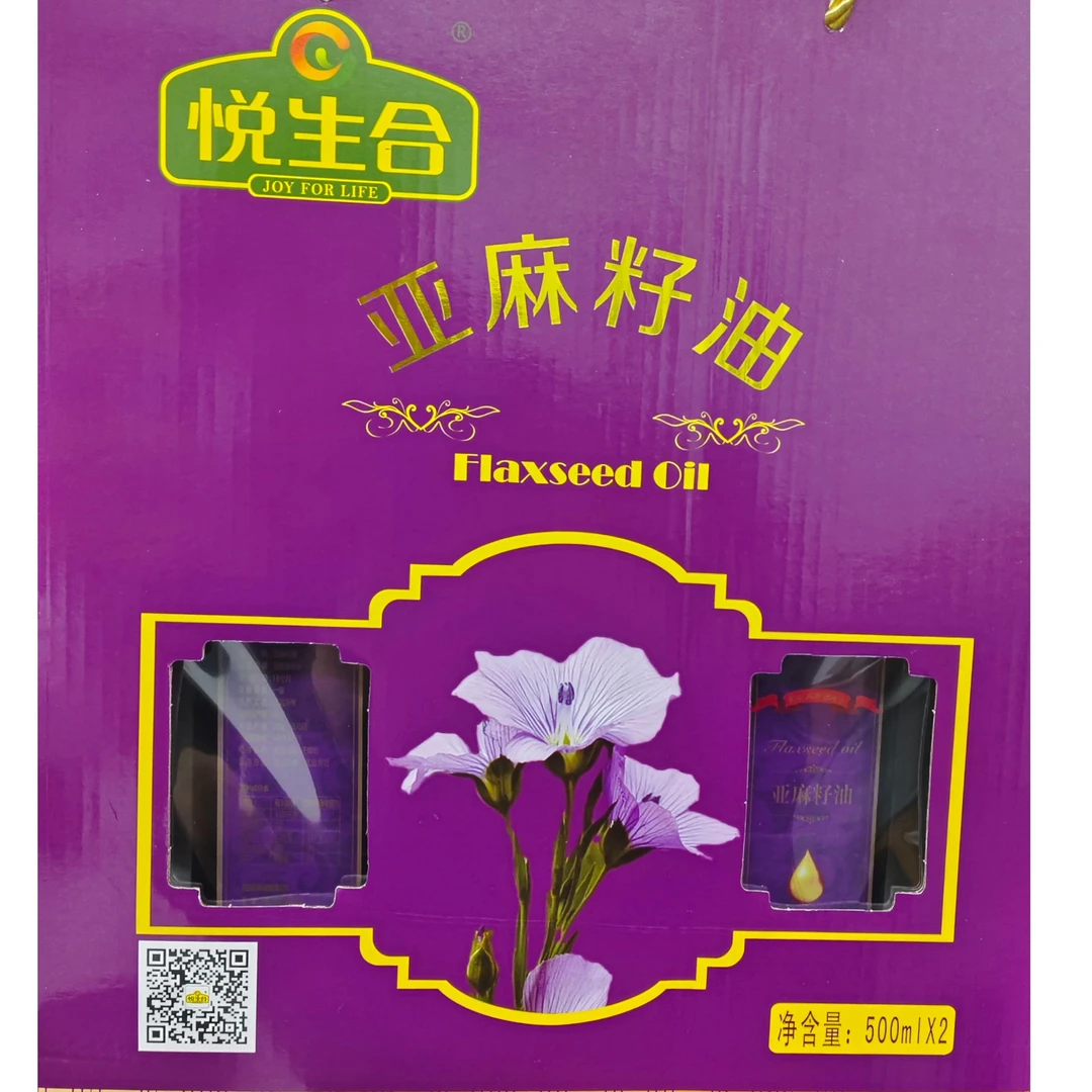 悦生合 亚麻籽油*1提（2瓶） 500ml/瓶 吃到3月底