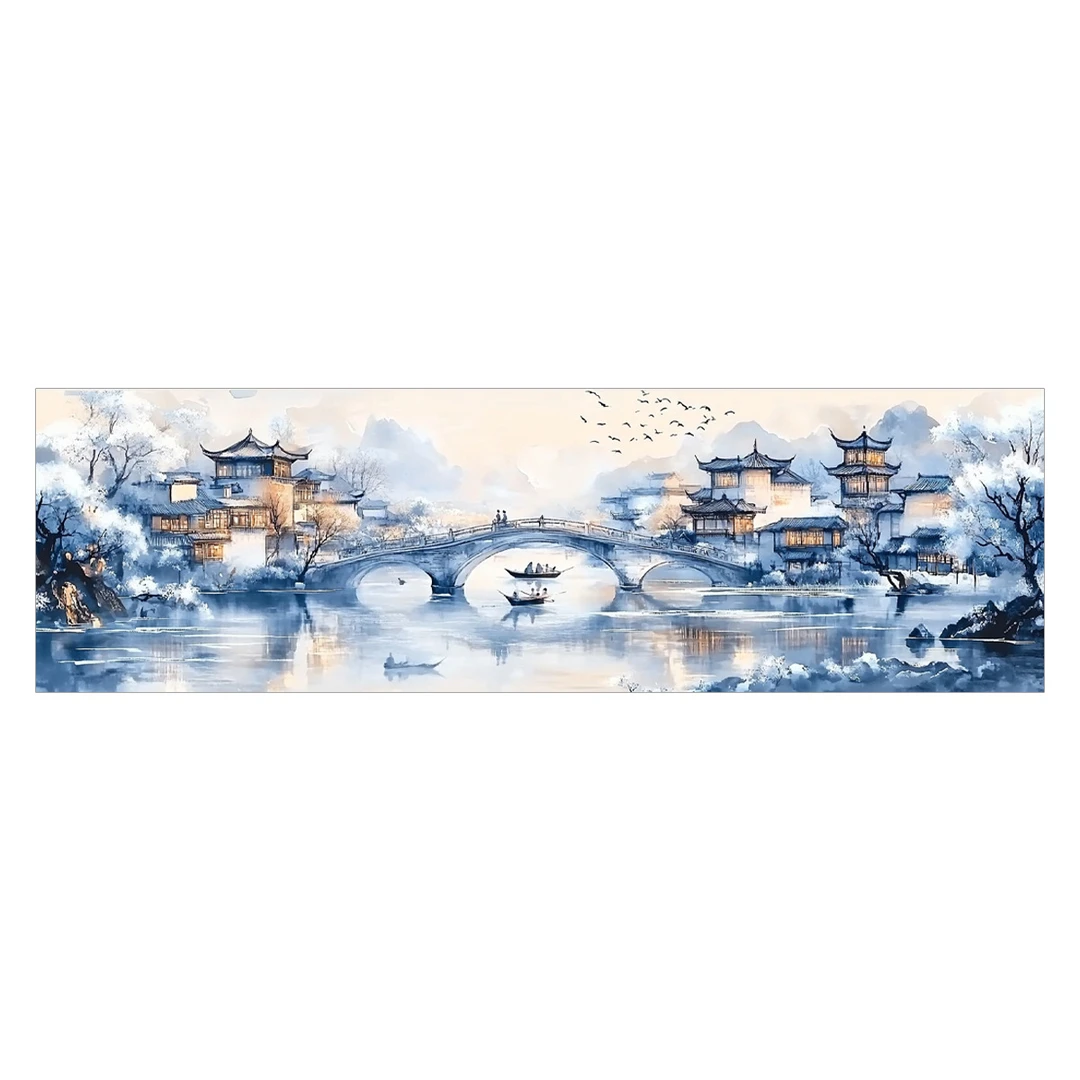 【进口棉布】蒙娜丽莎皇室十字绣江南水乡新款中式清新古韵手工绣