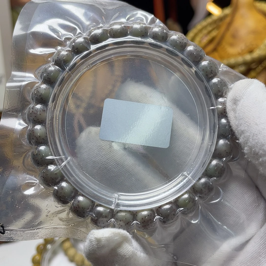 手串星月菩提7-8老型桶双留白全品玉化料