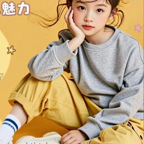 纯棉加绒加厚卫衣T恤 男女童装打底衫公主风小学生秋冬款中大童