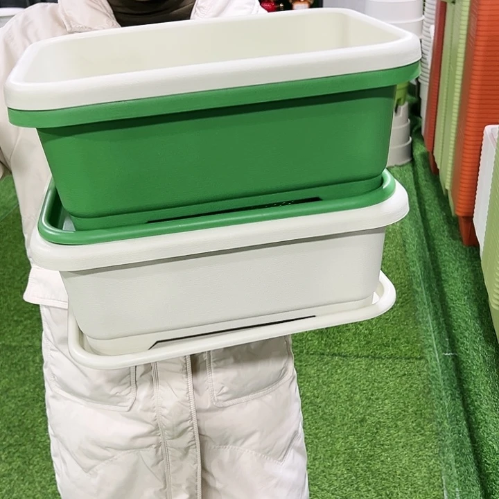 特价方菜盆长38宽28高15米色带托3只