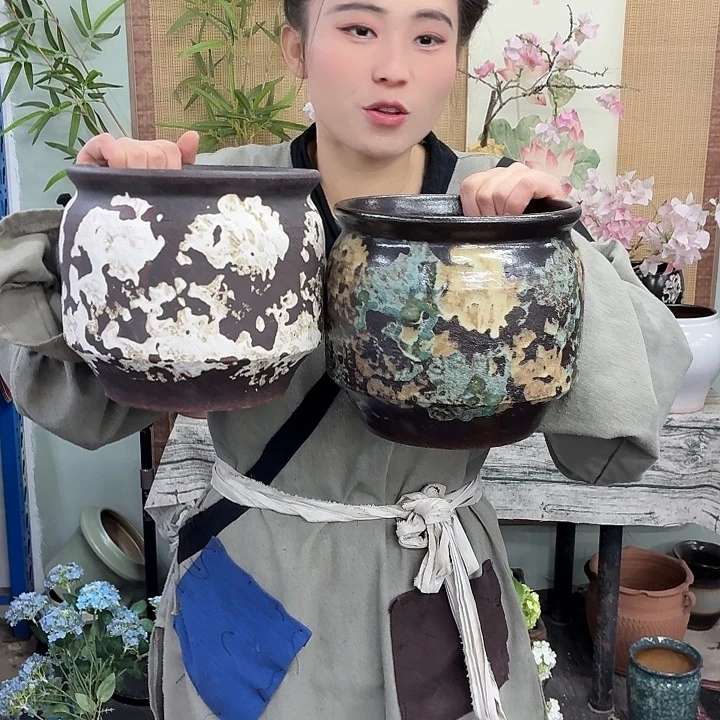 18×18 -粗陶花盆有孔-买买买