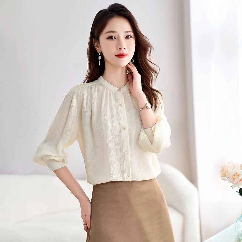 水墨佳人桑蚕丝气质优雅时尚女装衬衫22599752