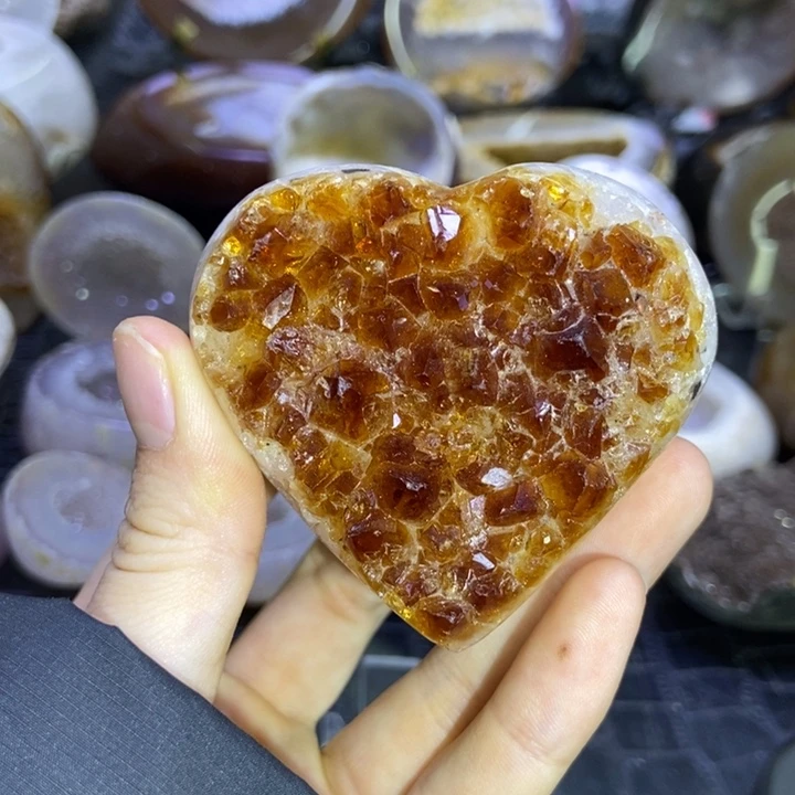 未镶嵌水晶珠宝半成品爱心