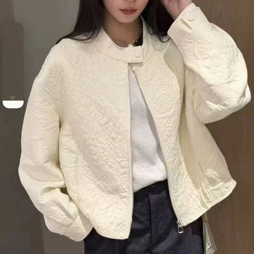 女士提花外套春季新款时尚百搭减龄休闲上衣2612