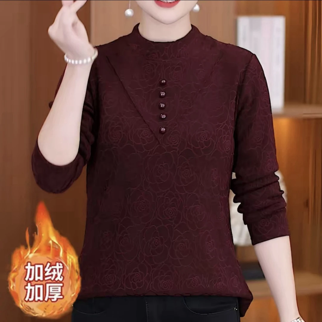 【加绒加厚】一件可过冬半高领网红时尚保暖上衣女士休闲卫衣