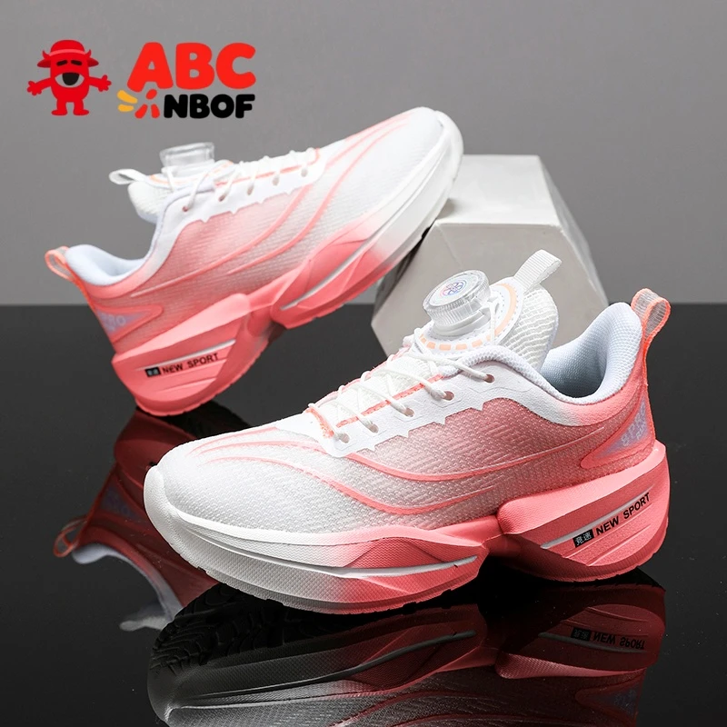 ABC NBOF儿童专业跑步鞋女童鞋子2025双网新款透气减震儿童运动鞋