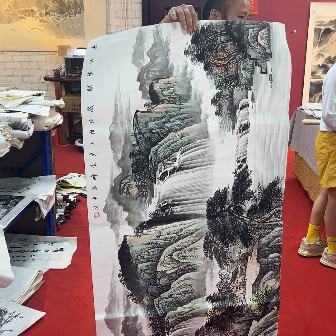 国画手绘的小卡也太好看