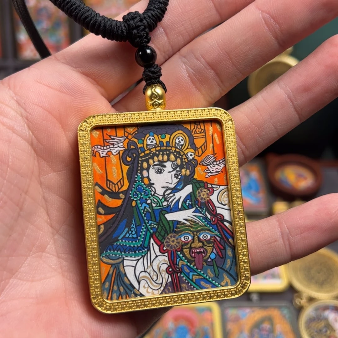 吊坠扎基拉姆前世今生纯手绘唐卡