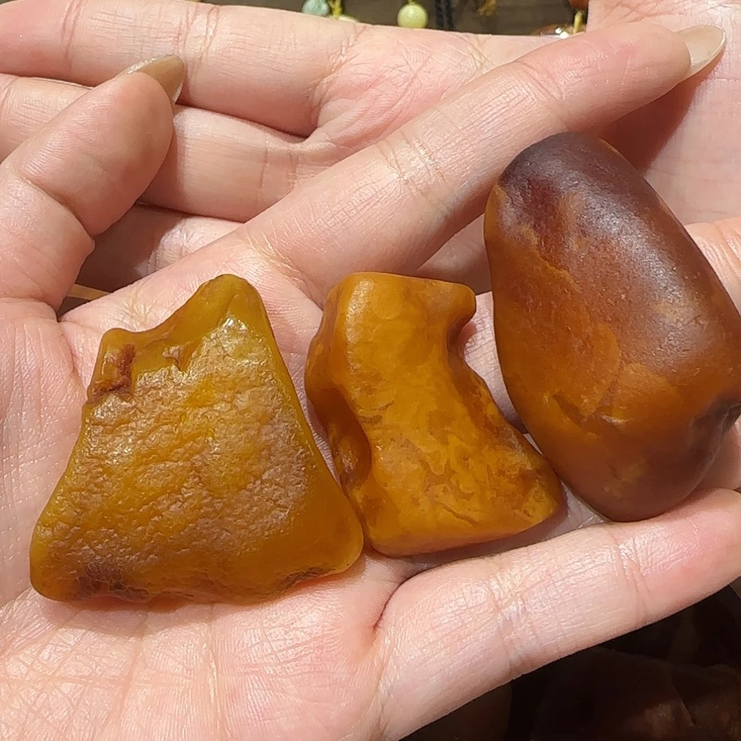 E****定制琥珀未镶嵌蜜蜡