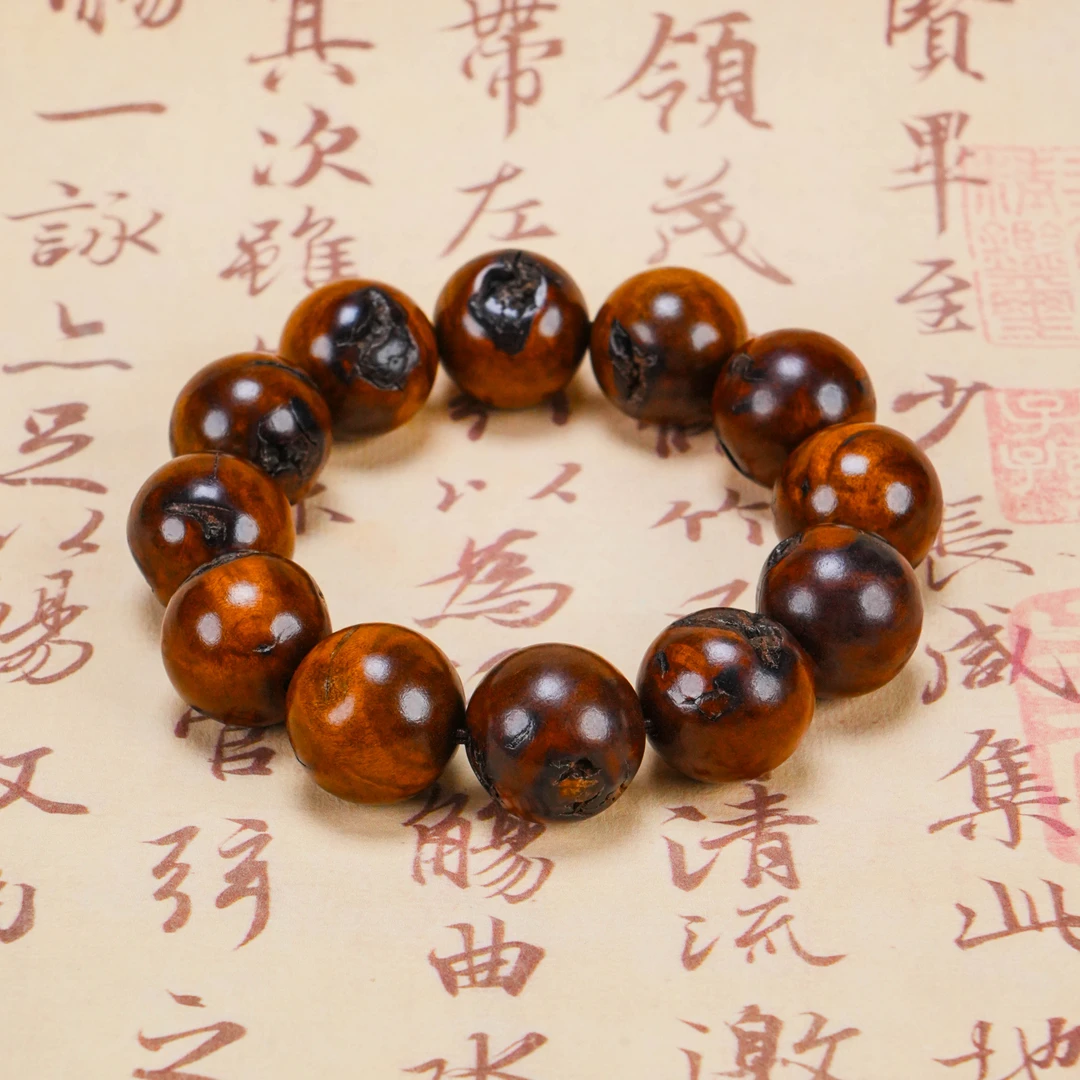 WW-004 20mm天然雷击枣木单圈手串