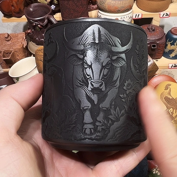 紫砂茶杯宜兴紫砂主人杯