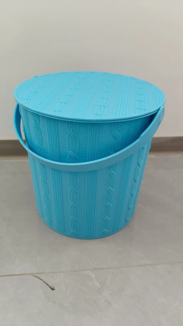 加厚带盖钓鱼桶沐浴凳收纳凳洗澡用收纳桶手提可做浴桶婴儿收纳凳