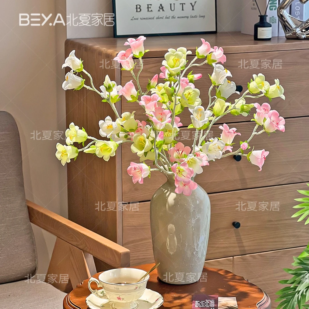 风铃花假花仿真花摆设高级感逼真高档花束客厅餐桌装饰品摆件