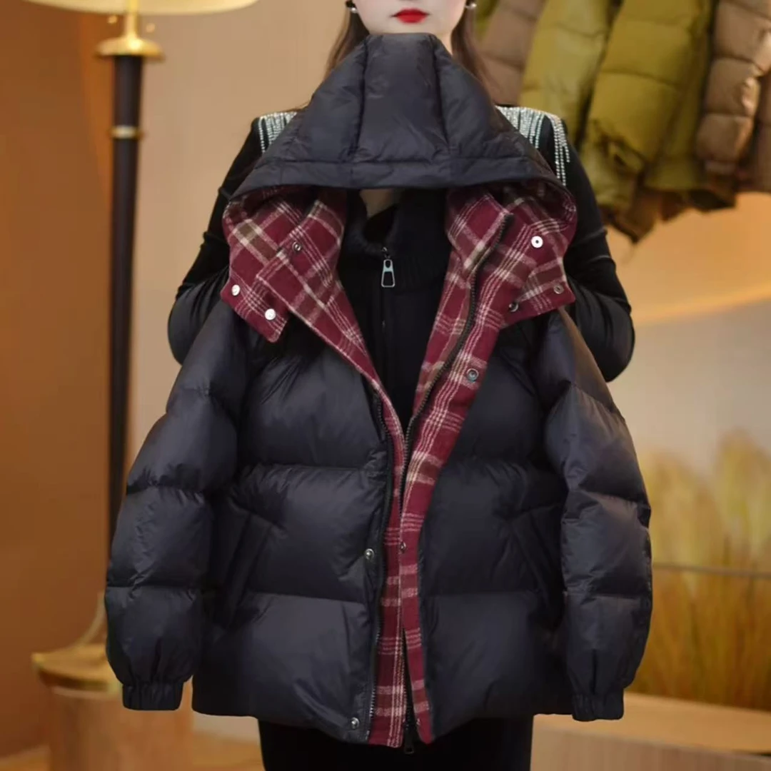 【现货】潮童亲子90白鸭绒加厚羽绒服男童亲子防寒连帽羽绒服YG6612