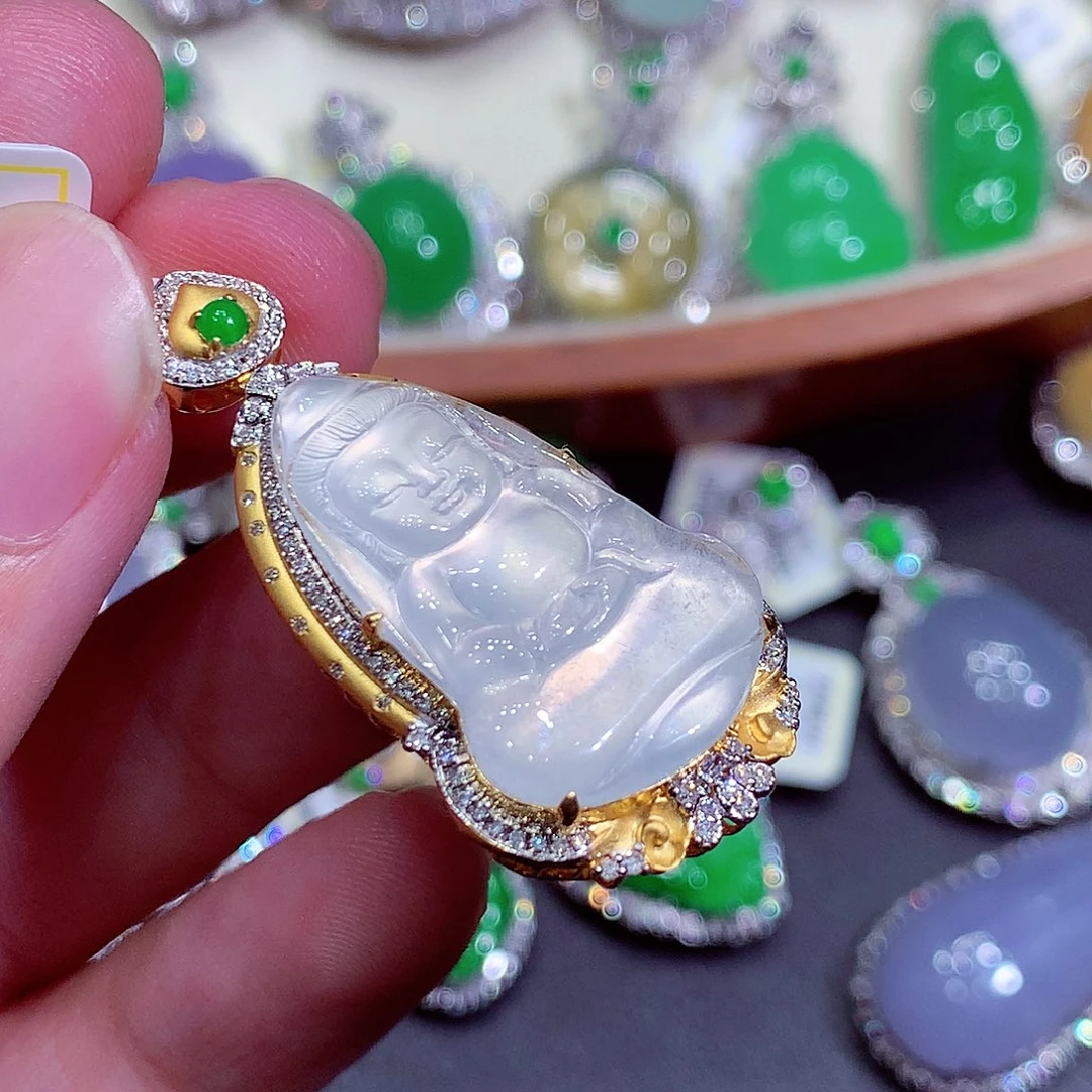 翡翠未镶嵌吊坠(不含链)