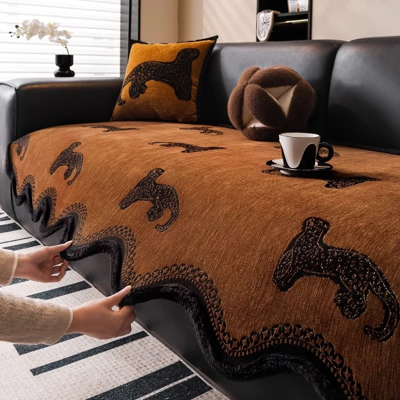 虹原风尚不规则异形沙发垫四季2025新款高级感三人位一片式坐垫子