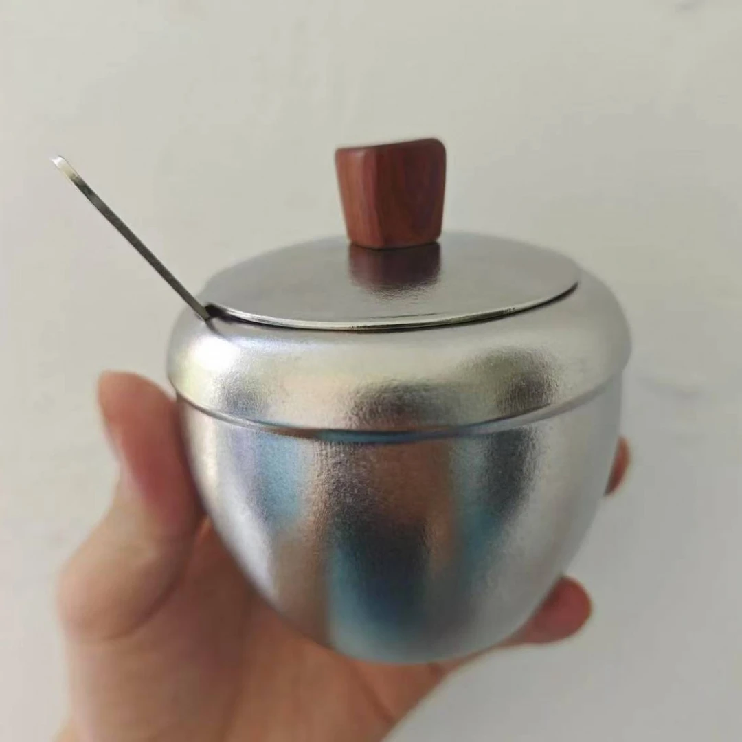 【工厂直销】300ml纯钛调料罐