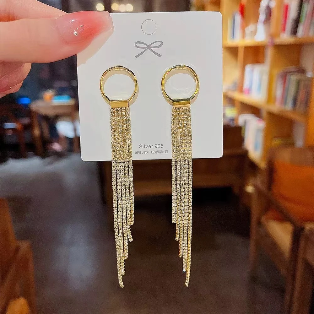 合金耳饰 饰品女显脸瘦耳饰长款耳坠流苏气质耳环个性时尚耳挂