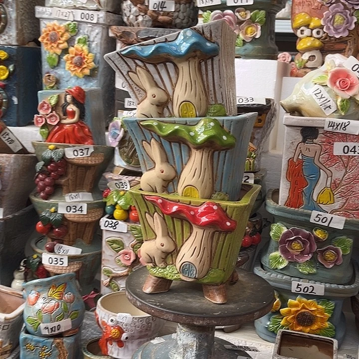 粗陶材质多肉花盆