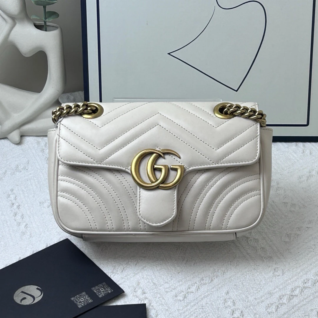 95新 GUCCI/古驰 马蒙22 白金 036/JW8296