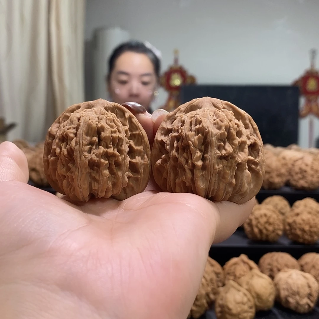 把件文玩核桃45四座楼有水尖