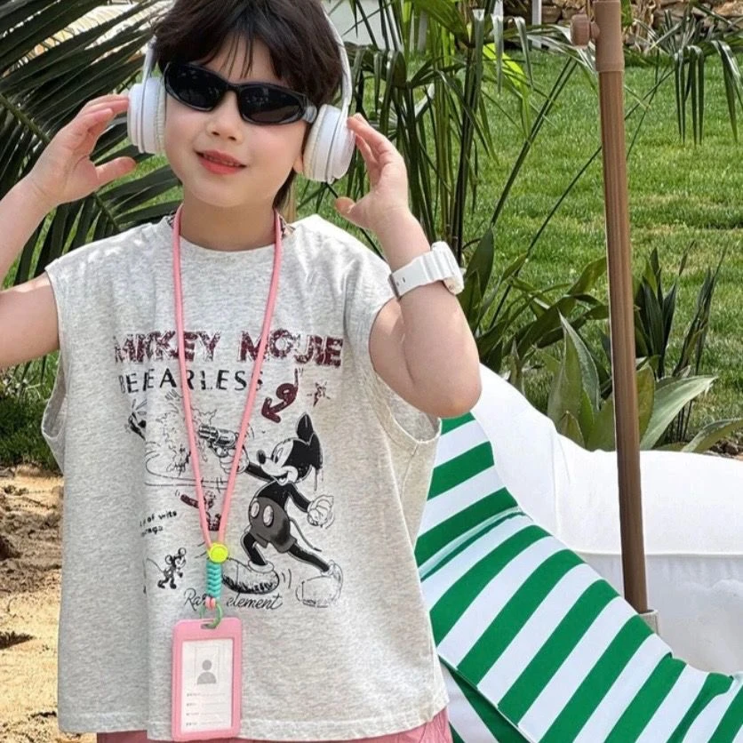 男童痞帅炸街套装25夏季新款男宝短袖t恤百搭背心工装短裤韩版潮