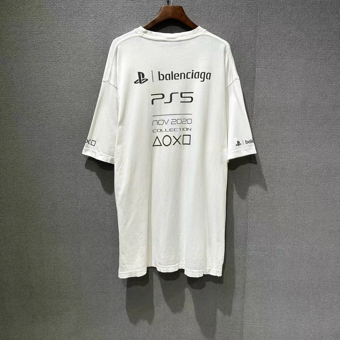 95新 Balenciaga/巴黎世家 （pm）PS5印花短袖T恤 95新xxs码/5231