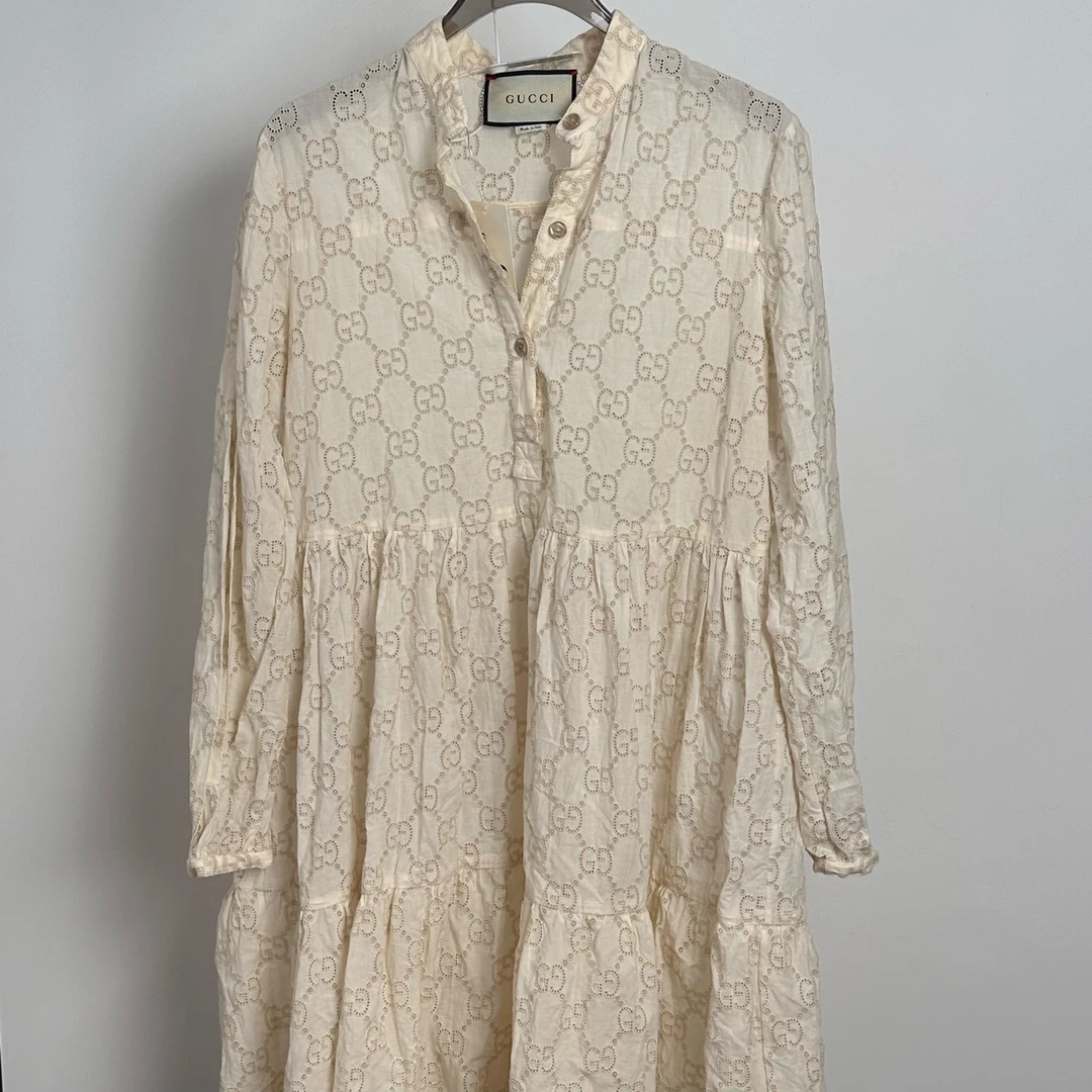 99新 GUCCI/古驰 双G满印衬衫长裙 38码 99新 GM002977