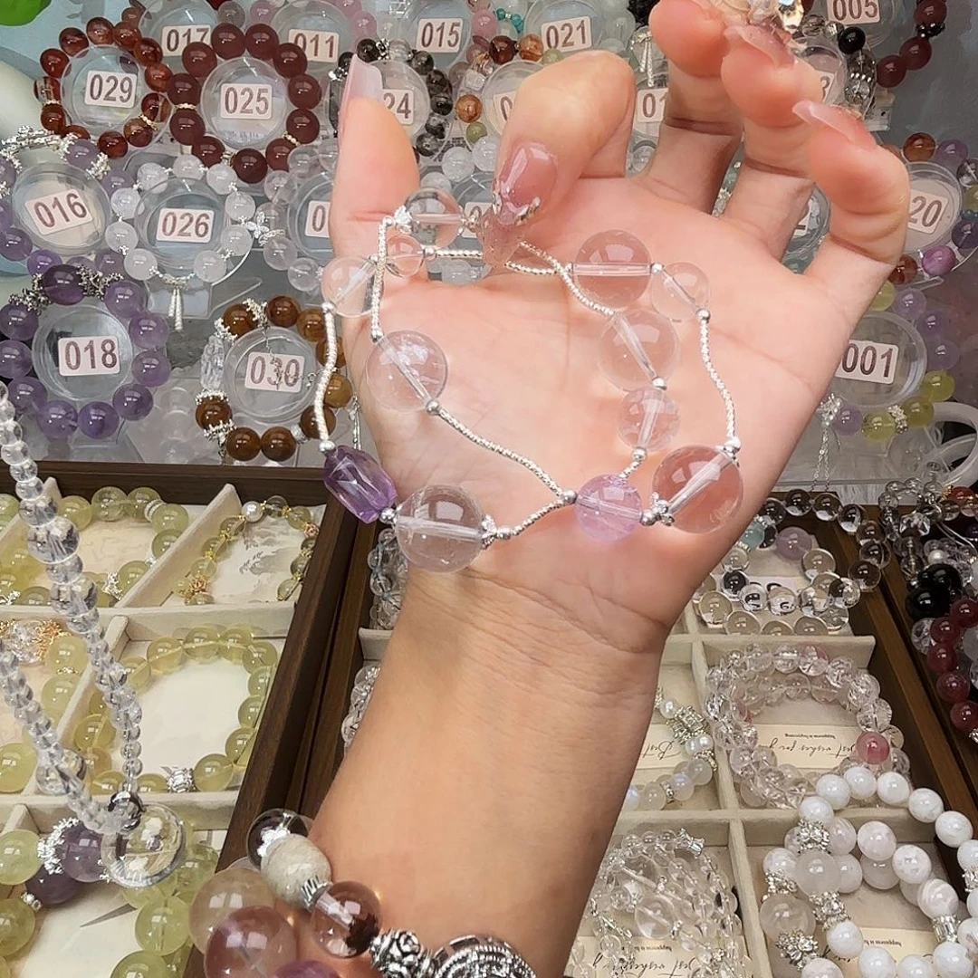 银S925镶嵌手链水晶999999