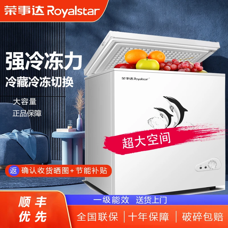 【荣事达】204-388升冰柜家用商用大容量全冷冻型净味冷柜双温两用