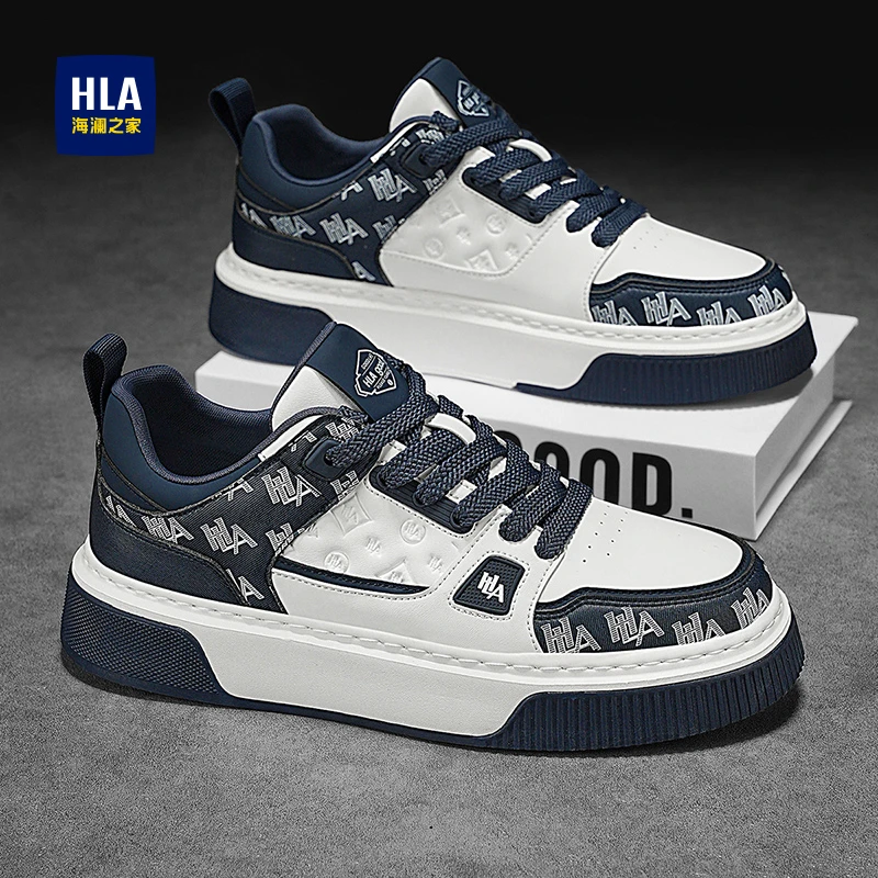 HLA/海澜之家男鞋新款时尚潮流拼接百搭运动鞋增高耐磨跑步休闲鞋