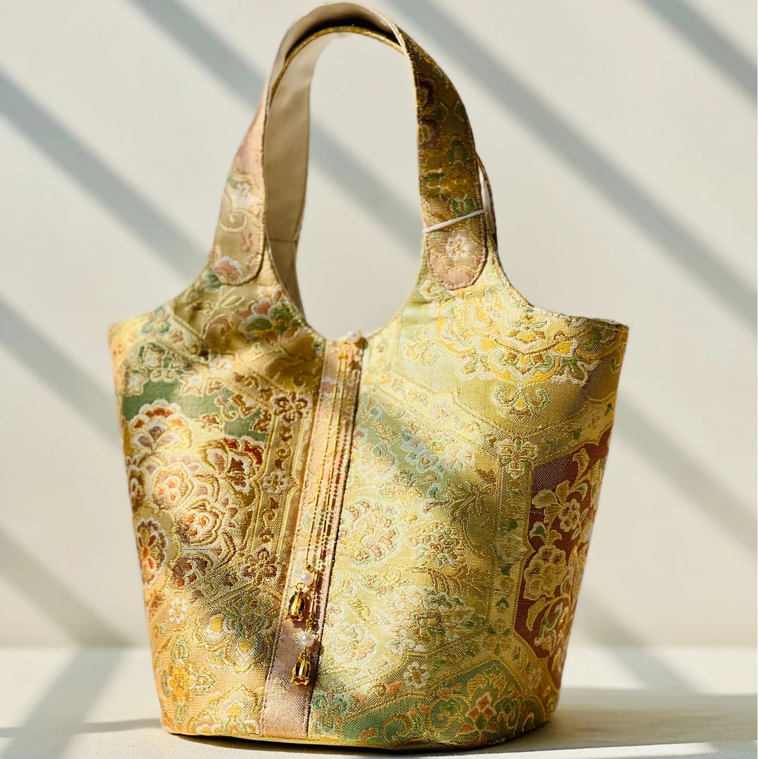 西阵织 包包 菜篮子包包  百搭包包 时尚包包 金